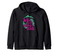 Wild Heart Gypsy Soul Boho Montaña Naturaleza Diseño Sudadera con Capucha