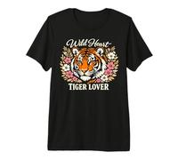 Wild Heart Tiger Lover Tigre Floral Estilo Boho Camiseta Premium
