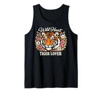 Wild Heart Tiger Lover Tigre Floral Estilo Boho Camiseta sin Mangas