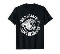 Wild Hearts Cant Be Broken Caballos Saltando Equitación Camiseta