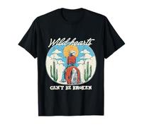 Wild Hearts Can't Be Broken Cowgirl Riding Horse Vintage Camiseta