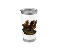 Wild Horse Retro Vintage 80s 90s Western Grunge Graphic Vaso térmico de acero inoxidable de doble pared