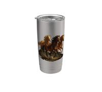 Wild Horse Retro Vintage 80s 90s Western Grunge Graphic Vaso térmico de acero inoxidable de doble pared