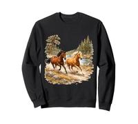 Wild Horse Vintage Western Graphic Montando a Caballo en la Naturaleza Sudadera
