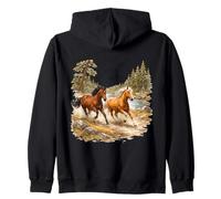Wild Horse Vintage Western Graphic Montando a Caballo en la Naturaleza Sudadera con Capucha