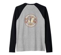 Wild Horses Wildflowers Cowgirl Country Western Rodeos Camiseta Manga Raglan
