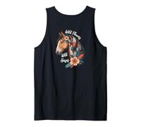 Wild Horses Wildflowers Cowgirl Country Western Rodeos Camiseta sin Mangas