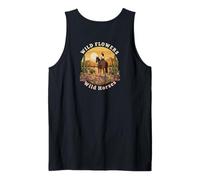 Wild Horses Wildflowers Cowgirl Country Western Rodeos Camiseta sin Mangas
