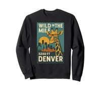Wild in the Mile Camisa Denver Giraffe 5280 Skyline Sunset Sudadera