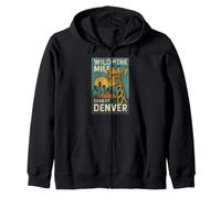 Wild in the Mile Camisa Denver Giraffe 5280 Skyline Sunset Sudadera con Capucha