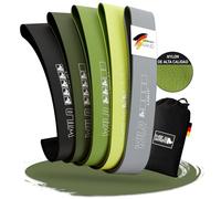 Wild Instincts® Juego de 5 Bandas Elásticas de Tela para tu Deporte en Casa o de Viaje/Cintas Elásticas Musculación/Resistance Bands/Bandas Elásticas Fitness Accesorios para Gym