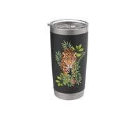 Wild Jaguar Jungle Nature para los amantes de los gatos Vaso térmico de acero inoxidable de doble pared