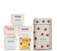Wild Kit de inicio desodorante natural recargable sin aluminio - Carcasa de abejas con recambios varios aromas 5 x 40 g - Protección 24 horas contra el mal olor - Apto para veganos y suave en la piel