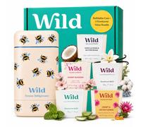 Wild Kit Desodorante Natural Recargable | Carcasa Abejas y 5 Recargas | 98% ingredientes naturales | Protección 24 h | Honey & Cactus, Vanilla Bean, Fresh Cotton | Vegano y suave con la piel