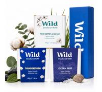 Wild Kit Desodorante Natural Recargable Pack Variado de Recargas | 98% ingredientes de origen natural | Protección hasta 24 h | Sin Aluminio | Fresh Cotton, Ocean Mist, Thunderstorm