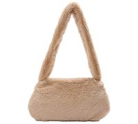 Wild Ladies Bag, Portable Furry Messenger, Underarm & Fashion One Shoulder Bags(Khaki)