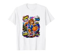 Wild Legend Basketball Player with Graffiti Graphic Quotes Camiseta gráfica económica, Hombre, Blanco, M