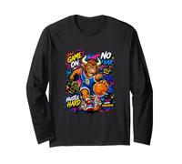 Wild Legend Basketball Player with Graffiti Graphic Quotes Manga Larga