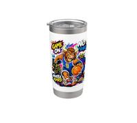 Wild Legend Basketball Player with Graffiti Graphic Quotes Vaso térmico de acero inoxidable de doble pared