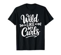 Wild Like My Curls Cabello Rizado Cabello Rizado Niño Camiseta