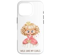 Wild Like My Curls Cute Girl Cabello Rizado Cabello Salvaje niño Carcasa para iPhone 16 Pro