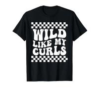 Wild Like My Curls Lindo Cabello Rizado Divertido Camiseta gráfica económica, Hombre, Negro, XL