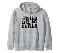 Wild Like My Curls Lindo Cabello Rizado Divertido Sudadera con Capucha