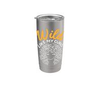 Wild Like My Curls Salvaje Como Mis Rizos Cabello Peinado Vaso térmico de acero inoxidable de doble pared