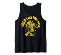 Wild Like The West Retro Cowgirl Skeleton Western Vintage Camiseta sin Mangas