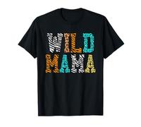 Wild Mama Birthday Party Safari Jungle Animal Camiseta