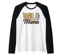 Wild Mama Leopard Mommy Great Mom Mother's Day Camiseta Manga Raglan