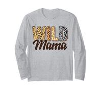 Wild Mama Leopard Mommy Great Mom Mother's Day Manga Larga
