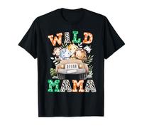 Wild Mama Zoo Born Two be Wild B-day Safari Jungle Animal Camiseta