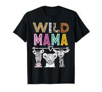 Wild Mama Zoo Theme Birthday Safari Jungle Fiesta a juego Camiseta
