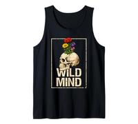 Wild Mind Vintage Grunge Cráneo Mariposas Gótico Estética Camiseta sin Mangas