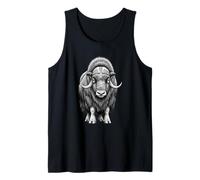 Wild Musk Buey Amante Ártico Vida Silvestre Naturaleza Arte Camiseta sin Mangas