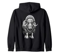Wild Musk Buey Amante Ártico Vida Silvestre Naturaleza Arte Sudadera con Capucha