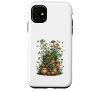 Wild Nature Garden with Mushrooms and Cracked Pots Carcasa para iPhone 11