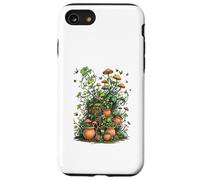 Wild Nature Garden with Mushrooms and Cracked Pots Carcasa para iPhone SE (2020) / 7 / 8
