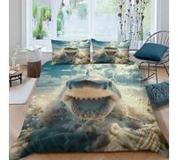 Wild Ocean Photography Funda de Edredón Microfibra Juego de 2 Piezas Impresión 3D Cierre de Wild Océano Photography Funda Edredon Funda de Almohada a Juego Lavables for jóvenes Single（135x200cm）