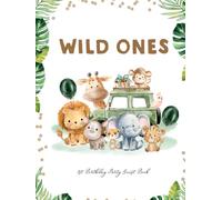 Wild One Twins 1st Birthday Party Guest Book: Adorable Jungle Animals Keepsake with Gift Log & Milestone Tracker