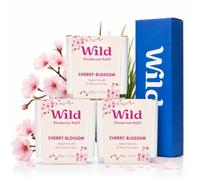 Wild Pack de tres recargas de Cherry Blossom | Pack de 3 recargas de 40g | 98% ingredientes de origen natural | Protección hasta 24 h | Sin Aluminio | Vegano