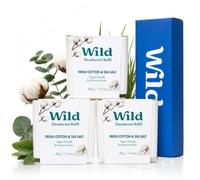 Wild Pack de tres recargas de Fresh Cotton | Pack de 3 recargas de 40g | 98% ingredientes de origen natural | Protección hasta 24 h | Sin Aluminio | Vegano