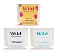 Wild Pack variado de recambios de desodorante natural sin aluminio - Incluye aromas Honey & Cactus Flower Vanilla Bean & Buttercream y Fresh Cotton & Sea Salt - Protección mal olor durante 24 horas