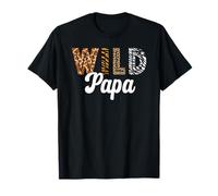 Wild Papa Día del Padre Zoo Safari Animal Selva Diversión exótica Camiseta