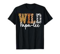 Wild Papa-Lee Patrón Animal Día del Padre Tierra Camiseta
