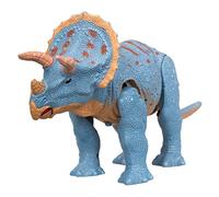 Wild predators Electrónico Juguete, Juegos niños, Dinosaurio Sonido, Color Azul, Triceratops, marrón (Camina como los auténticos, Tiene Efecto)