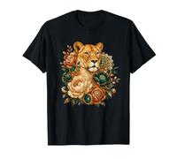 Wild Queen Leona Esmeralda Floral Mandala Estética Camiseta