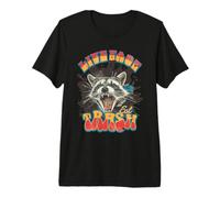 Wild Raccoon Come Trash Grunge Arte Envejecido Camiseta Premium