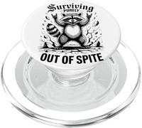 Wild Raccoon Rock n Roll Mano Signo Animal Gráfico PopSockets PopGrip para MagSafe